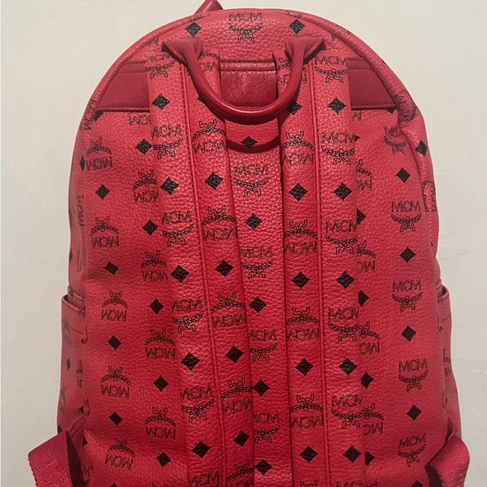 Large Red Mcm Backpack - image 2